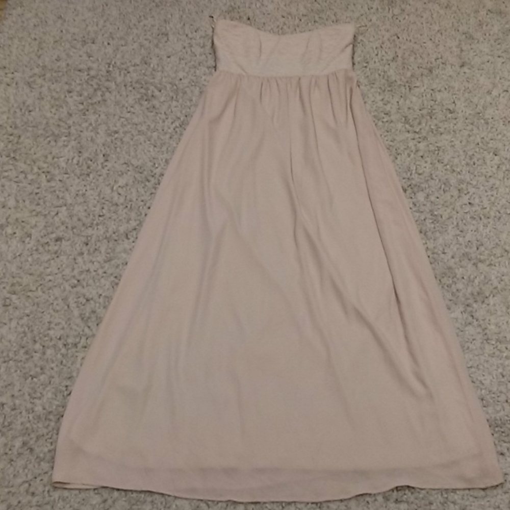 Paper crown strapless gown